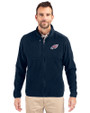 Philadelphia Eagles Americana - Cutter & Buck Cascade Epic Comfort Recycled Sherpa Fleece Mens Big & Tall Full Zip Jacket Navy Blue Front