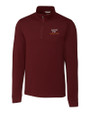 Virginia Tech Hokies Cutter & Buck Advantage Mens Zip Mock Bordeaux Mannequin