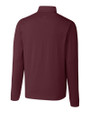Virginia Tech Hokies Cutter & Buck Advantage Mens Zip Mock Bordeaux Mannequin Back