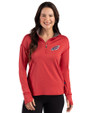 Philadelphia Eagles Americana - Cutter & Buck Forge Recycled Four-Way Stretch Womens Quarter Zip Pullover Cardinal Red Heather Front