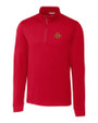 Iowa State Cyclones Cutter & Buck Advantage Mens Zip Mock Cardinal Red Mannequin