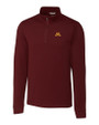 Minnesota Golden Gophers Cutter & Buck Advantage Mens Zip Mock Bordeaux Mannequin