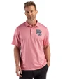 Washington Nationals Cooperstown Cutter & Buck Pike Recycled Lattice Print Mens Big & Tall Polo Red Front