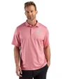 Philadelphia Phillies Cutter & Buck Pike Recycled Lattice Print Mens Big & Tall Polo Red Front