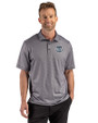Philadelphia Phillies Mono Cutter & Buck Pike Recycled Lattice Print Mens Polo Black Front