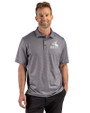 Chicago White Sox Cooperstown Cutter & Buck Pike Recycled Lattice Print Mens Polo Black Front