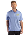 Los Angeles Dodgers City Connect- Cutter & Buck Pike Recycled Lattice Print Mens Polo Tour Blue Front