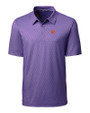 Clemson Tigers Cutter & Buck Pike Mini Pennant Print Stretch Mens Polo Majestic Mannequin