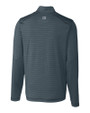 Washington State Cougars Cutter & Buck Holman Stripe Half Zip Black Heather Mannequin Back