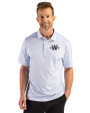 Washington Nationals City Connect- Cutter & Buck Pike Recycled Fern Print Mens Polo Atlas Light Blue Front