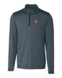 NC State Wolfpack Cutter & Buck Holman Stripe Half Zip Black Heather Mannequin