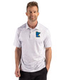 Minnesota Twins City Connect Cutter & Buck Pike Recycled Fern Print Mens Polo Polished Medium Gray Front