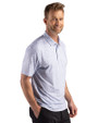 Texas Rangers Cutter & Buck Pike Recycled Fern Print Mens Polo Chelan Blue Side