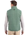 Ellsworth Cutter & Buck Rainier Recycled Insulated Puffer Mens Full Zip Vest Hunter Melange Back