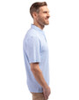 Ellsworth Cutter & Buck Virtue Recycled Botanical Print Featherlight Pique Mens  Polo Atlas Light Blue Side