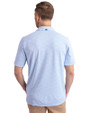 Ellsworth Cutter & Buck Virtue Recycled Botanical Print Featherlight Pique Mens  Polo Atlas Light Blue Back