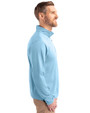 Ellsworth Cutter & Buck Virtue Recycled Featherlight Pique Mens Quarter Zip Pullover Atlas Light Blue Side