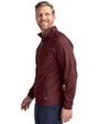 Ellsworth Cutter & Buck Adapt Recycled Soft Knit Stretch Mens Hybrid Full Zip Jacket Bordeaux Side