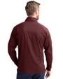 Ellsworth Cutter & Buck Adapt Recycled Soft Knit Stretch Mens Hybrid Full Zip Jacket Bordeaux Back