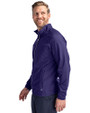 Ellsworth Cutter & Buck Adapt Recycled Soft Knit Stretch Mens Hybrid Full Zip Jacket College Purple Side