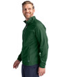 Ellsworth Cutter & Buck Adapt Recycled Soft Knit Stretch Mens Hybrid Full Zip Jacket Hunter Green Side
