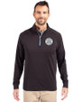 Ellsworth Cutter & Buck Adapt Recycled Soft Knit Stretch  Mens Quarter Zip Pullover Black/Atlas Front