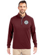 Ellsworth Cutter & Buck Adapt Recycled Soft Knit Stretch  Mens Quarter Zip Pullover Bordeaux Front
