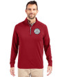 Ellsworth Cutter & Buck Adapt Recycled Soft Knit Stretch  Mens Quarter Zip Pullover Cardinal Red Front
