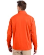 Ellsworth Cutter & Buck Adapt Recycled Soft Knit Stretch  Mens Quarter Zip Pullover College Orange Back