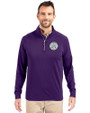 Ellsworth Cutter & Buck Adapt Recycled Soft Knit Stretch  Mens Quarter Zip Pullover College Purple Front
