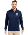 Ellsworth Cutter & Buck Adapt Recycled Soft Knit Stretch  Mens Quarter Zip Pullover Navy Blue Front
