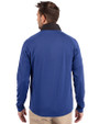 Ellsworth Cutter & Buck Adapt Recycled Soft Knit Stretch Mens Hybrid Quarter Zip Pullover  Tour Blue/Black Back