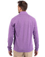 Ellsworth Cutter & Buck Adapt Recycled Soft Knit Stretch Mens Heathered Quarter Zip Pullover  College Purple Heather Back
