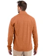 Ellsworth Cutter & Buck Adapt Recycled Soft Knit Stretch Mens Heathered Quarter Zip Pullover  Texas Orange Heather Back