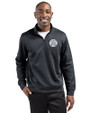 Ellsworth Clique Lift Solution-dyed Performance Unisex Half Zip Sweatshirt Black Front