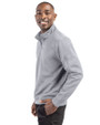 Ellsworth Clique Lift Solution-dyed Performance Unisex Half Zip Sweatshirt Grey Melange Side