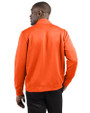 Ellsworth Clique Lift Solution-dyed Performance Unisex Half Zip Sweatshirt Orange Back