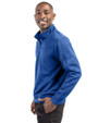 Ellsworth Clique Lift Solution-dyed Performance Unisex Half Zip Sweatshirt Royal Blue Side