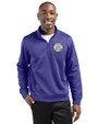 Ellsworth Clique Lift Solution-dyed Performance Unisex Half Zip Sweatshirt Royal Purple Front