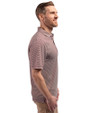 Ellsworth Cutter & Buck Forge Recycled Double Stripe Four-Way Stretch Mens Polo Bordeaux/White Side