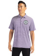 Ellsworth Cutter & Buck Forge Recycled Double Stripe Four-Way Stretch Mens Polo College Purple/White Front