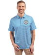 Ellsworth Cutter & Buck Forge Recycled Double Stripe Four-Way Stretch Mens Polo Digital/White Front
