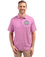 Ellsworth Cutter & Buck Forge Recycled Double Stripe Four-Way Stretch Mens Polo Gelato/White Front