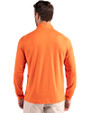 Ellsworth Cutter & Buck Coastline Recycled Double Peached Mens Quarter Zip Pullover College Orange Back