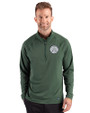 Ellsworth Cutter & Buck Prospect Recycled Featherlight Stretch Mens Quarter Zip Hunter Green Front