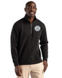 Ellsworth Clique Drive Recycled Unisex Quarter Zip Sweatshirt Black Front