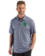 Seattle Sounders FC Cutter & Buck Pike Recycled Lattice Print Mens Polo Navy Blue Front