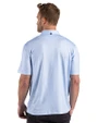 FC Dallas Cutter & Buck Pike Recycled Lattice Print Mens Polo Atlas Light Blue Back