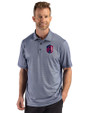 St. Louis City SC Cutter & Buck Pike Recycled Lattice Print Mens Polo Navy Blue Front