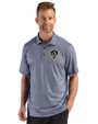 LA Galaxy Cutter & Buck Pike Recycled Lattice Print Mens Big & Tall Polo Navy Blue Front
